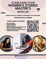 Come Earn your Women's Studies Master's with us