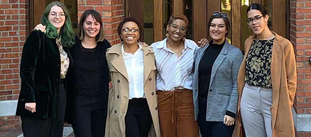 Women standing in a row